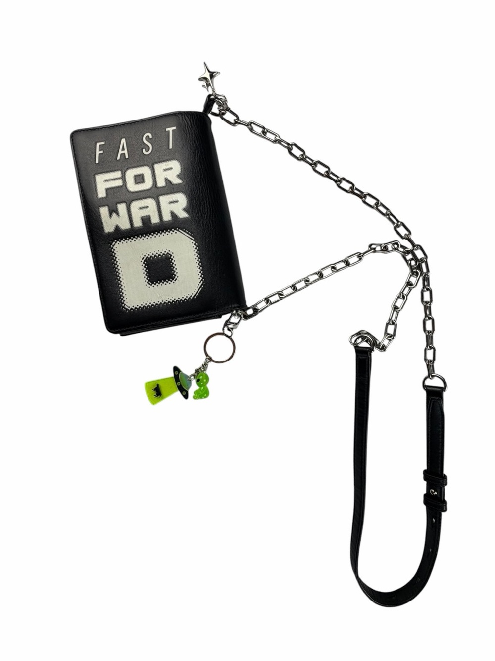 Alexander Wang Black Leather Fast For War Wallet Chain Bag